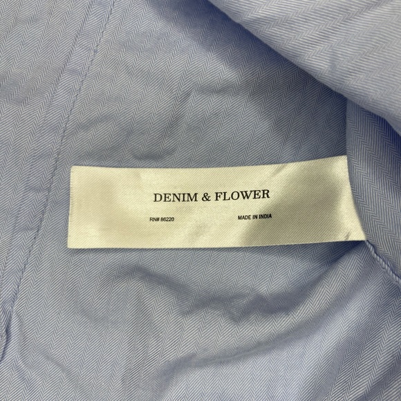 Denim & Flower Ricky Singh USA America Button Up Shirt Men's Size L Slim Fit - Picture 4 of 6